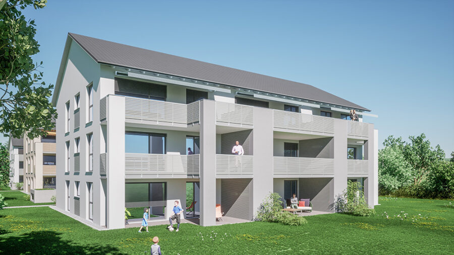 Moderne Neubauwohnungen im Klimaneutralen und CO2-freien Neubaugebiet in Unterankenreute, 88281 Schlier, Etagenwohnung